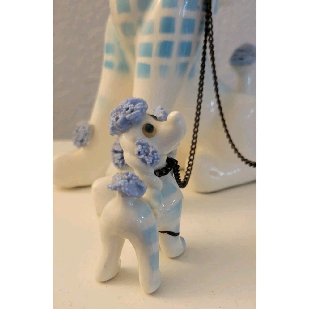 Vtg. 50s Kreiss & Company Poodle w/Puppies on Chain Leash Made in Japan - Picture 11 of 16